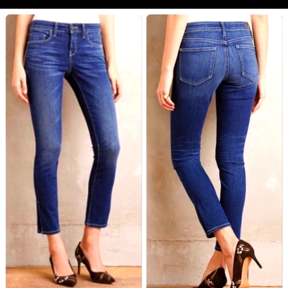 Pilcro and the Letterpress STET Slim Crop Slit Jeans Sz 28 - Picture 9 of 9